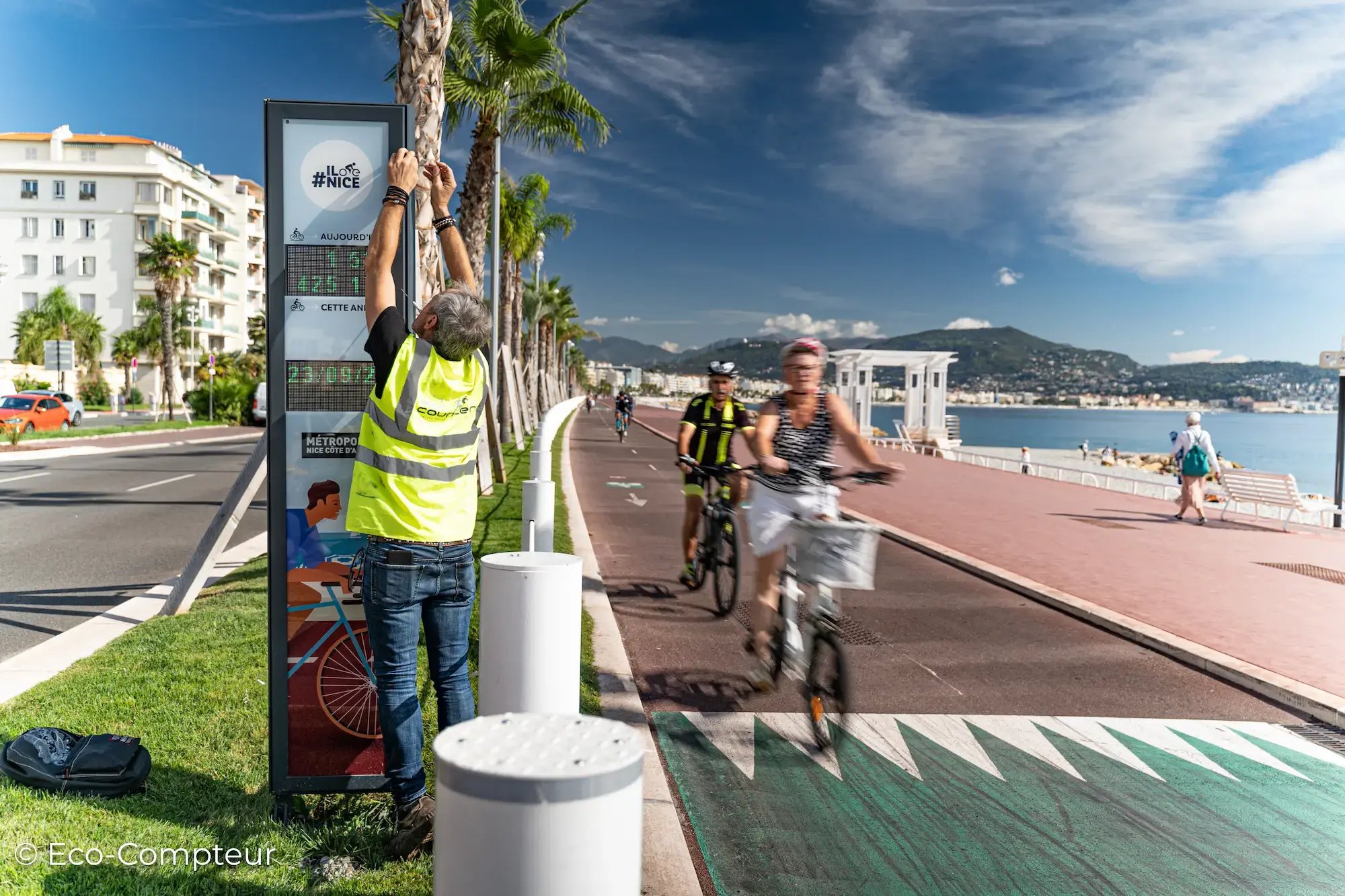 Wartung eines Fahrradcomputers in Nizza